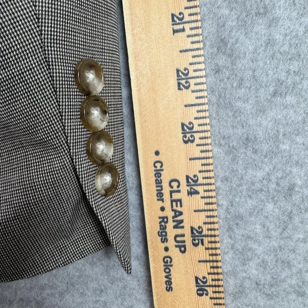 Jos A Bank Suit‎ Mens 42 Regular Gray Check Cotton Wool Jacket Pants 36x29